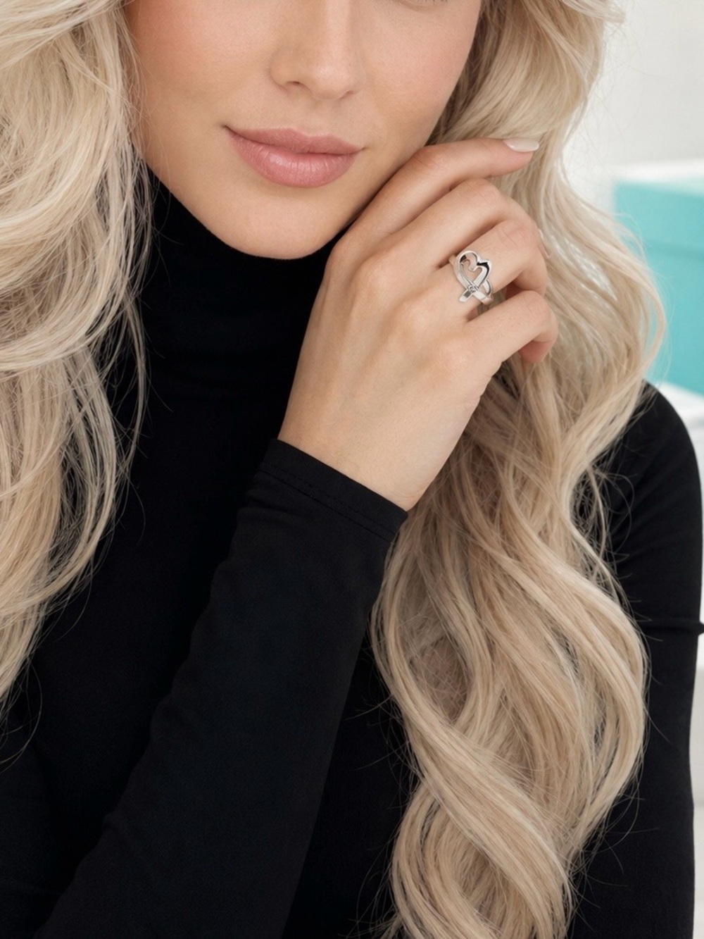 TIFFANY PALOMA PICASSO LOVING HEART DIAMOND RING SIZE 6 - Picture 2 of 5